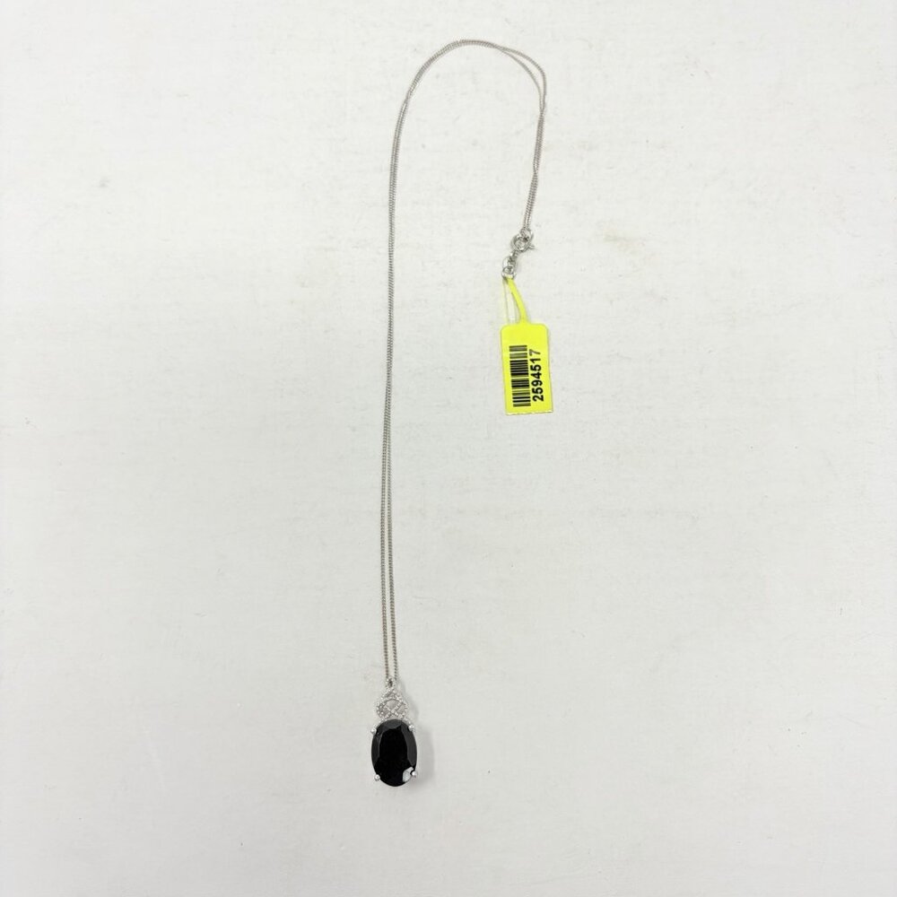 Shop LC Australian Black Tourmaline Sterling Silver Pendant With Chain 5262